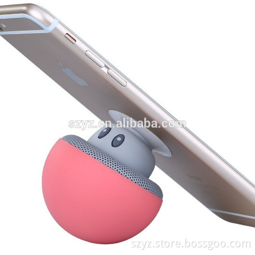 2016 Mushroom Mini Wireless Bluetooth Speaker Hands Free Sucker Cup Audio Receiver Music Stereo Subwoofer USB For Android IOS